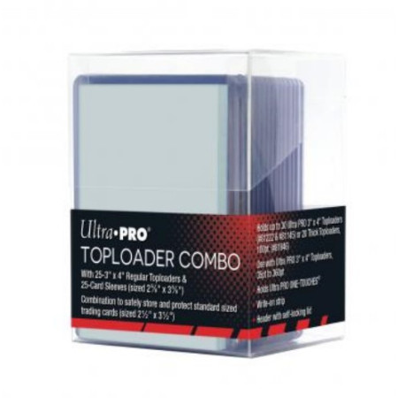Toploader Combo (1 Caja+25 Top+25 Fundas)